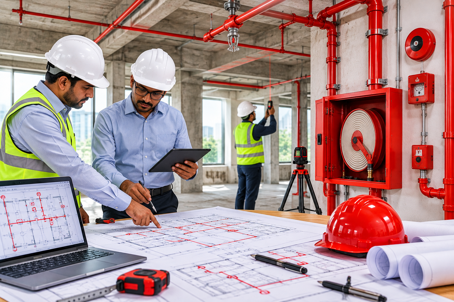 Fire Fighting System Survey and Designing